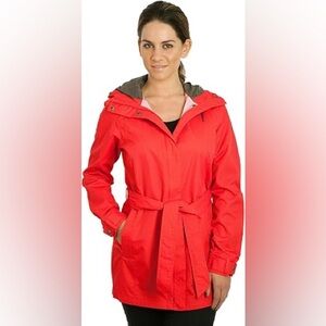 Columbia Pinkish Red Pardon My Trench Coat, Small